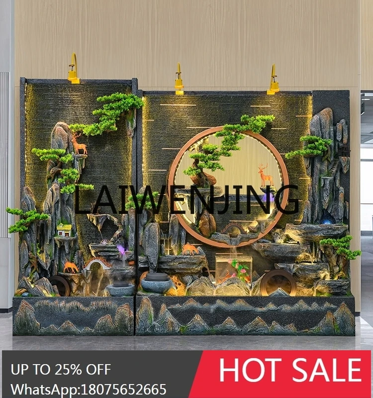 Courtyard Artificial Mountain and Fountain Courtyard Villa Outdoor Subareas Screens Fortune Fish Pond Landscape