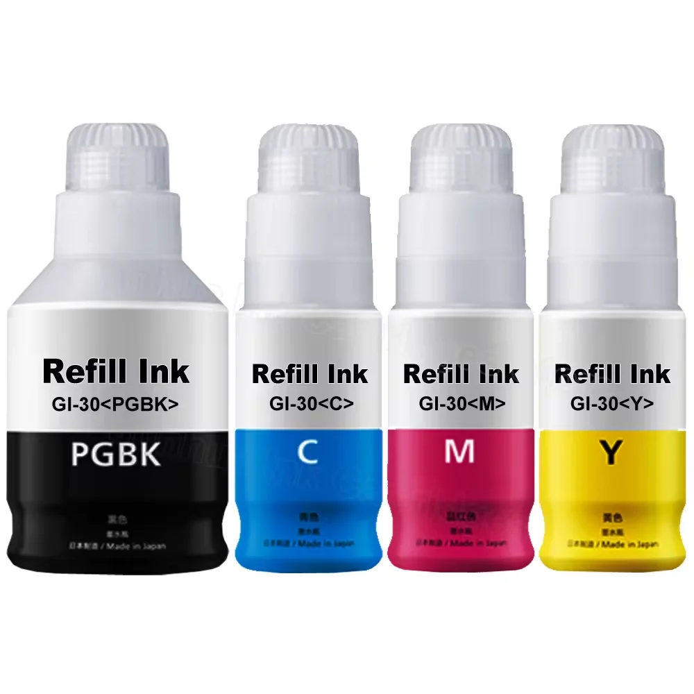 4pack 1b+1c+1m+1y GI30 New arrival Bottled Ink For Canon PIXMA G6030 G5030 GM2030