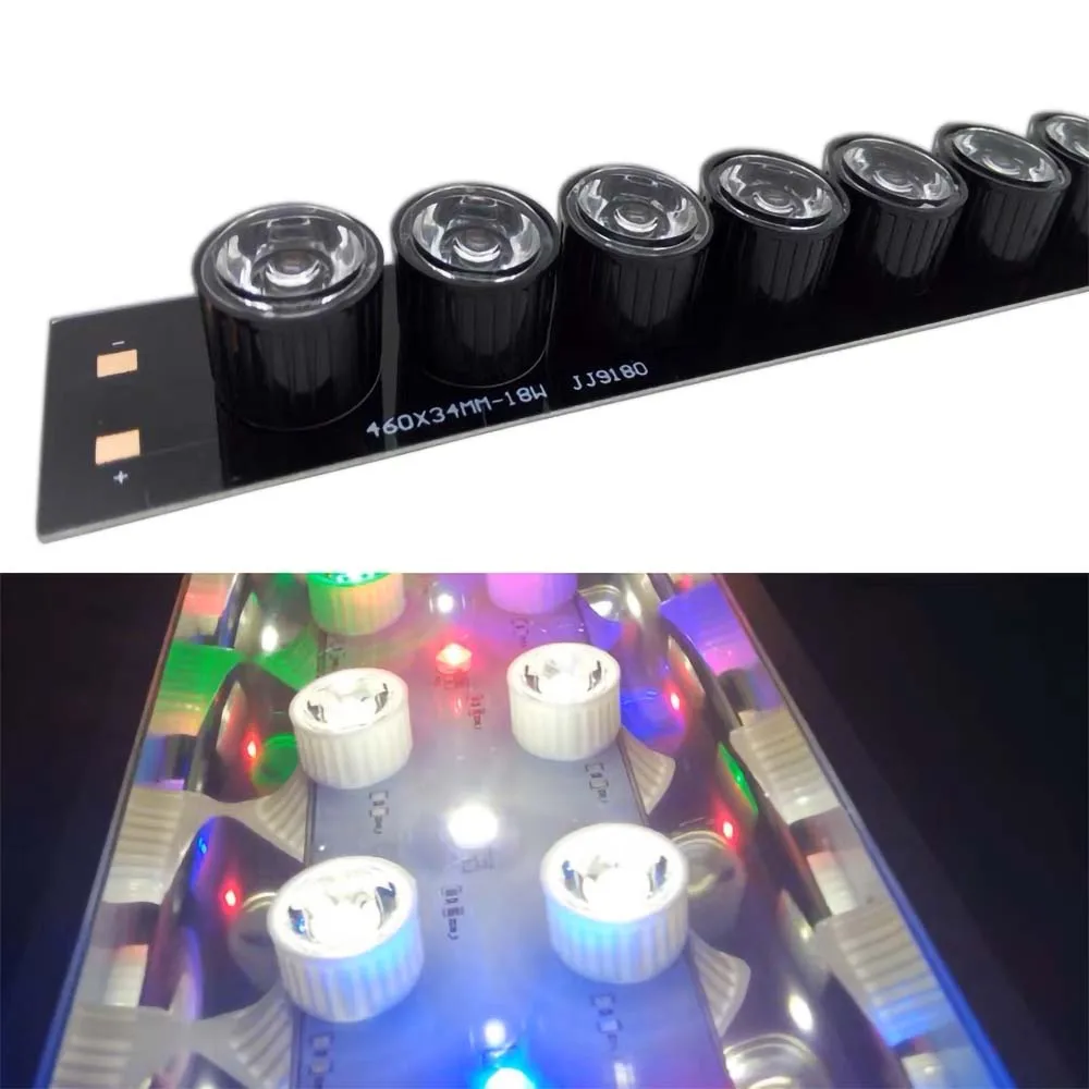 1W 3W 5W LED 렌즈 20MM 광학 PMMA 평면 투명 렌즈 5 10 15 30 45 60 90 120도 1 3 5 와트 고전력 LED 칩에 적합