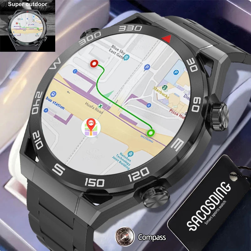 

2024 NFC Smart Watch Men IP68 Waterproof Bluetooth Call GPS Track Compass ECG Smartwatch For Apple Samsung Xiaomi Android IOS