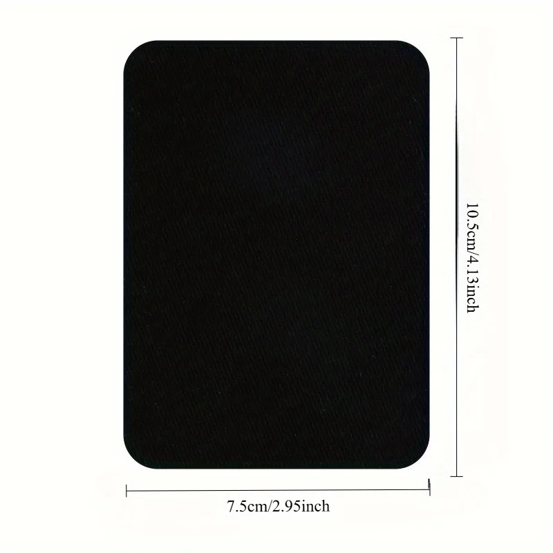 3pcs Strong Adhesive Iron-on Fabric Repair Patches, Assorted Colors - Black, Dark Grey, Dark Blue for Clothing Repair