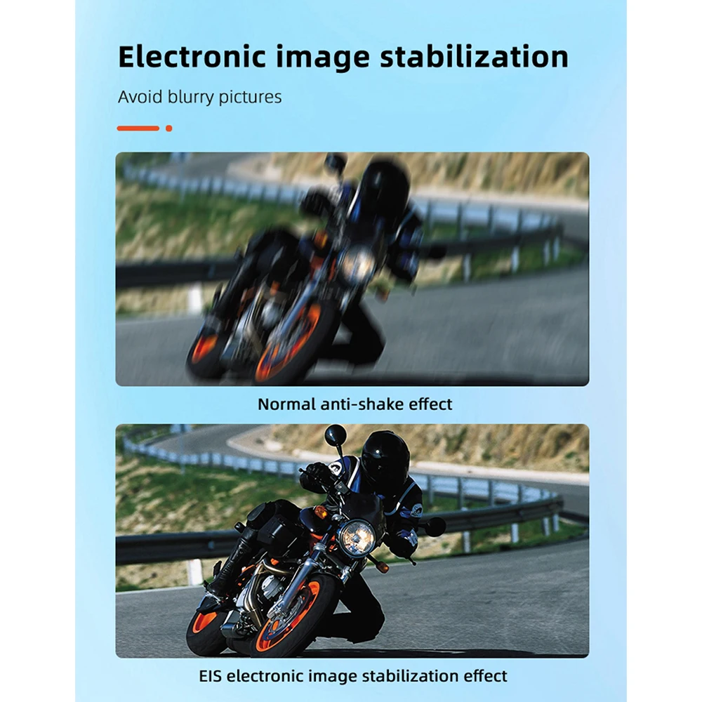 Motorcycle Action Camera No Screen GPS Motocross Driving Recorder Night Vision Dual 1080P Waterproof Video Recorder