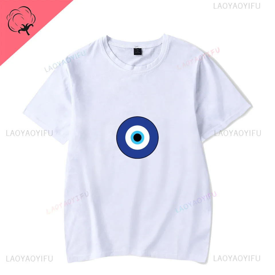 Turkic National Amulet eye print pattern Fashion street wear trend casual Harajuku summer all-purpose T-shirt for men and women