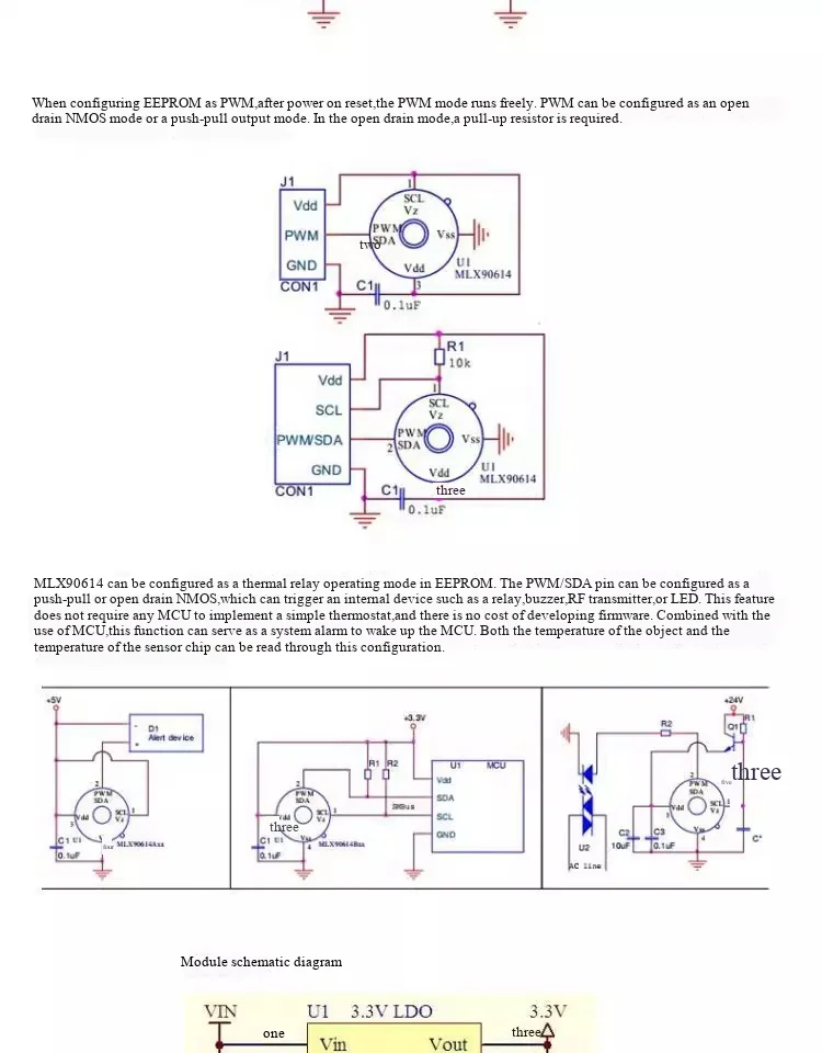 GY-906 MLX90614ESF BAA/BCC/DCI/DAA/DCC IR Infrarot-Temperaturmessungs-Sensormodul – Detail 5