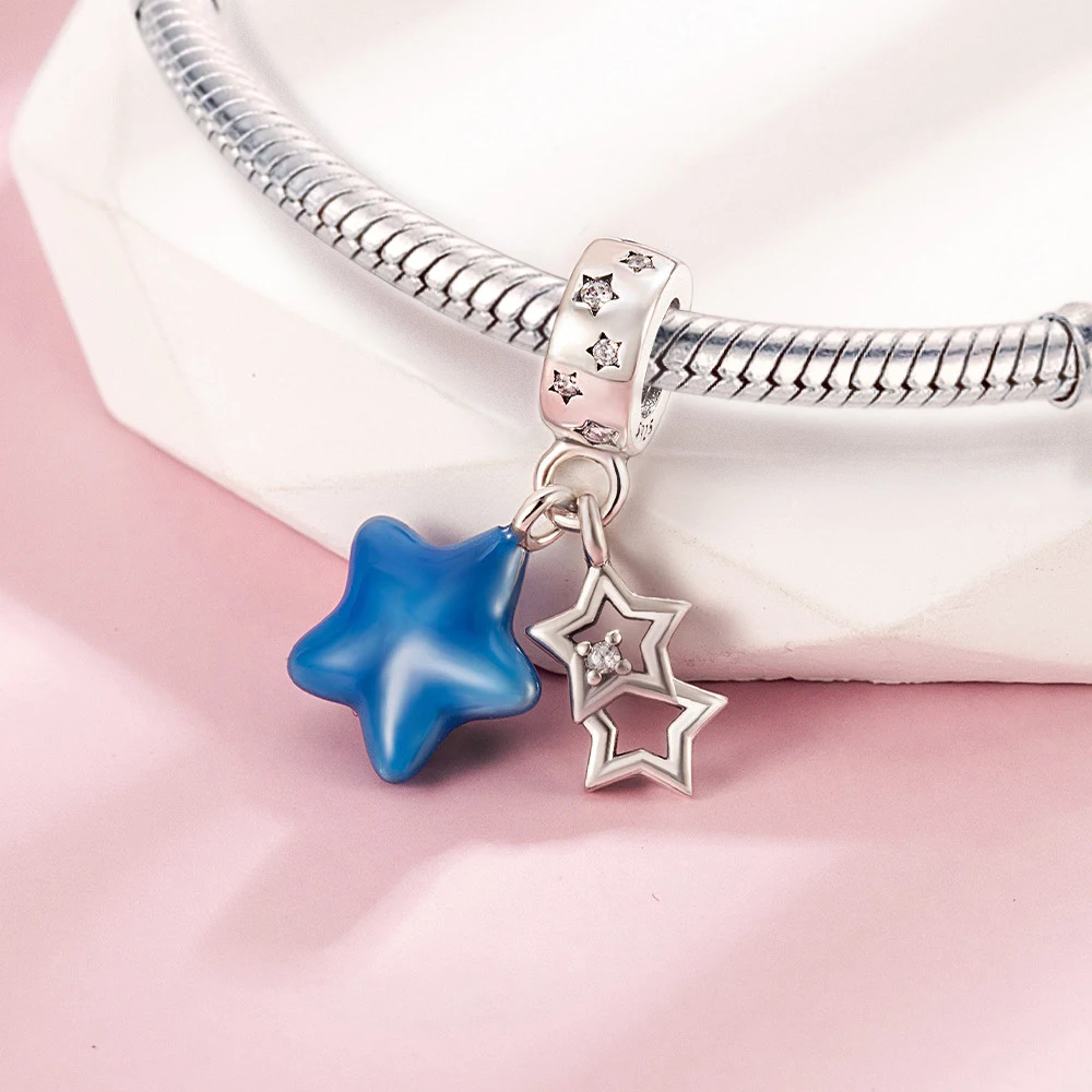 925 Sterling Silver Princess String Dance Shoes Flower Decoration DIY Fit Bracelet Necklace Fashion Accessory Gifts