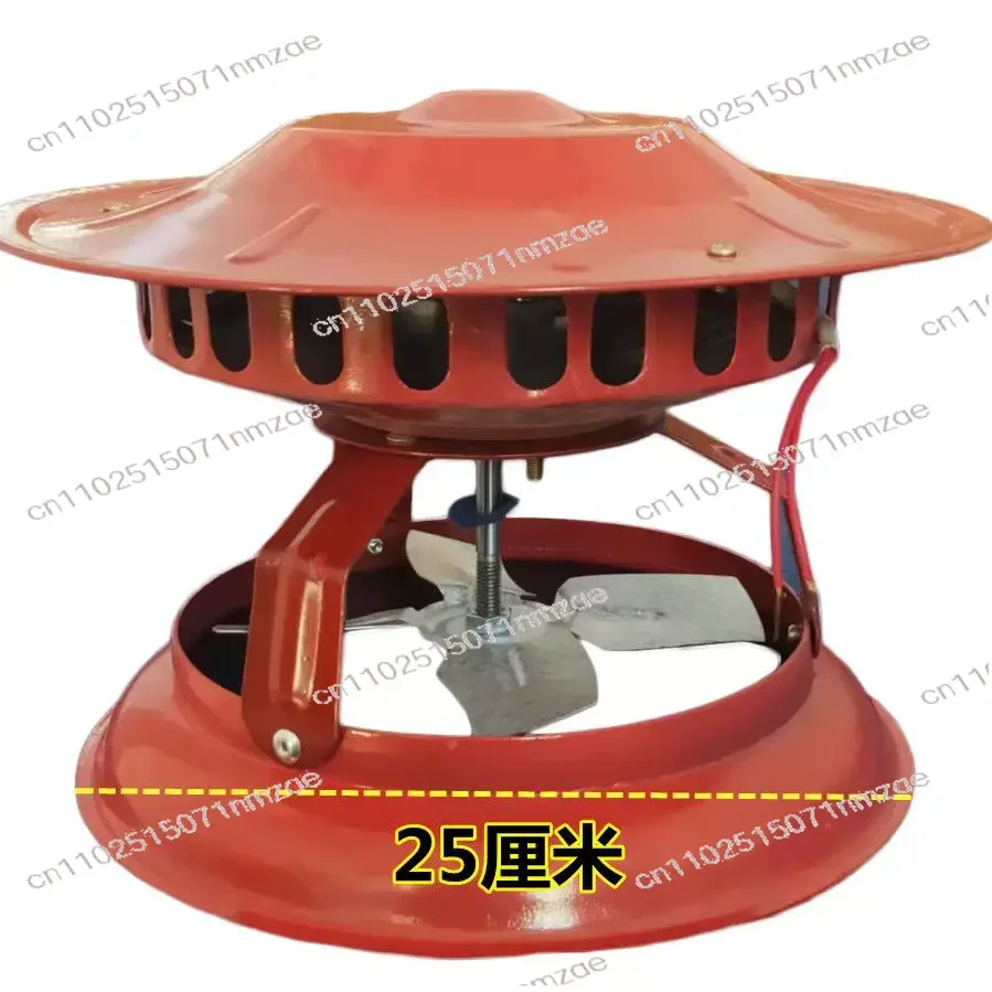 Smoke Exhaust Fan, Smoke Exhaust Ventilation Rainproof Large Cover Induced Draft Fan Chimney, Household Stove, Heated Kang