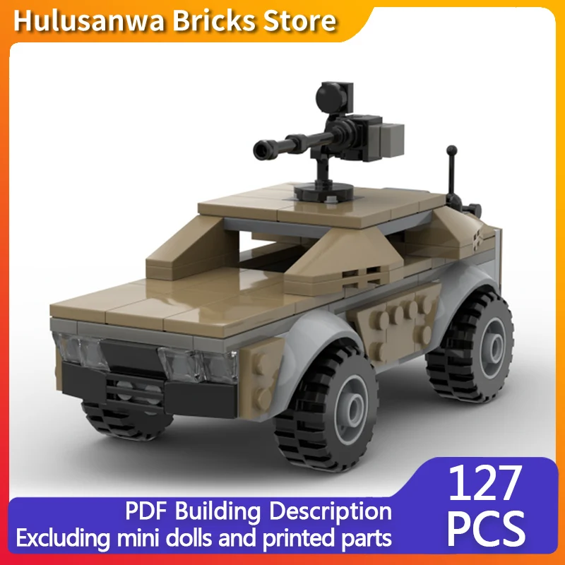 Military Style Truck Model MOC Building Bricks War Equipment Modular Technology Gifts Holiday Assemble Children Toys Suit