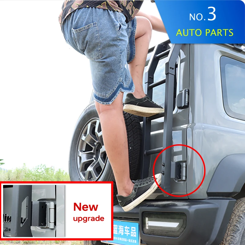 

Car Rear Door Ladder For Suzuki Jimny JB64 Sierra JB74W 2019 2022 Aluminum Alloy Tailgate Ladder Accessories For Jimny 2019+