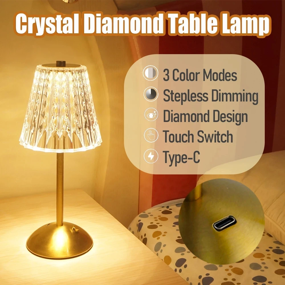 بار اللمس الجدول مصباح قابلة للشحن اللاسلكية مكتب مصباح المحمولة نوم ليلة ضوء LED أضواء ديكور لمطعم فندق القهوة