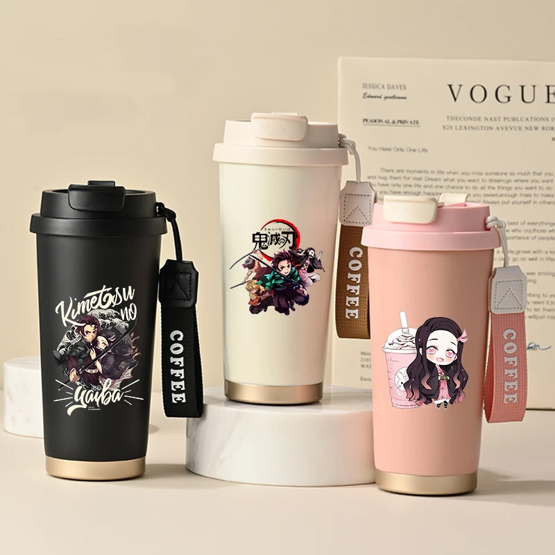 

Demon Slayer Kimetsu No Yaiba Vacuum Cups Boys Girls Kawaii Anime Water Bottle Men Women 316 Stainless Steel Sealed Coffee Cups