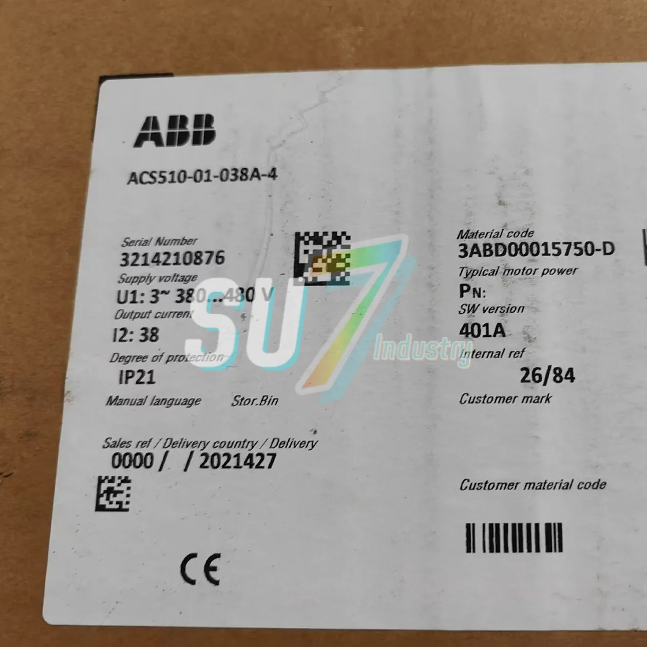 Frequency Converter   ACS510-01-031A-4    ACS510-01-038A-4      New In box