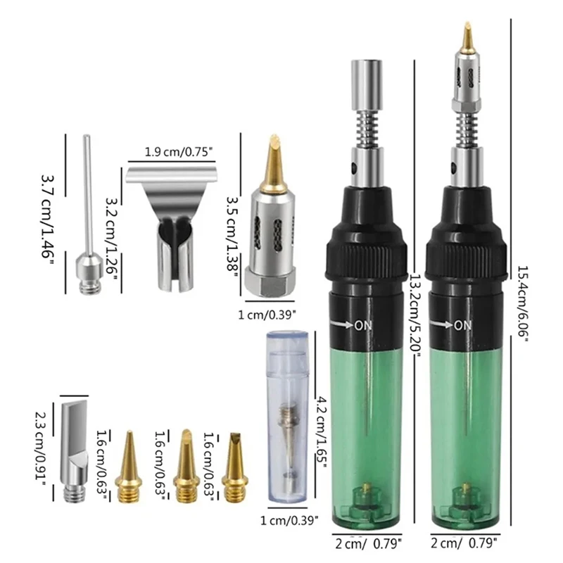 

Iron Cordless Butane Tip Tool Portable Soldering Iron Kit 1300 Celsius Welding Pen Burner Blow Torch Gas Soldering