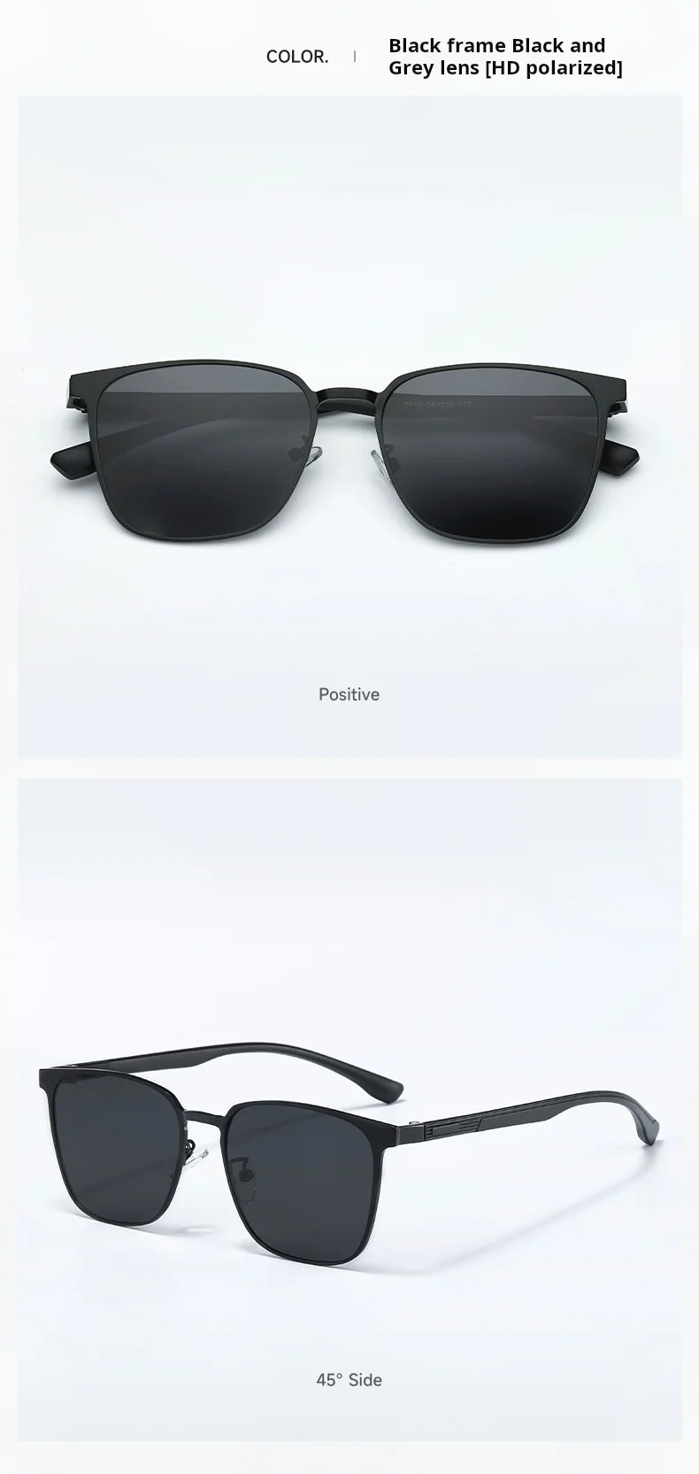 Neue polarisierte Sonnenbrille für Herren, modisch, UV400-beständig, Sonnenbrille zum Fahren, Angeln, individuell verschreibungspflichtig, Damen 8619 – Detail 8
