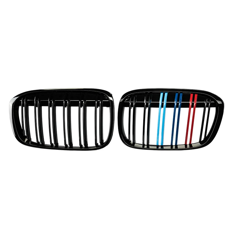 New 2pcs Racing Grill Front Bumper Grilles Replacement Part Car Accessories For BMW X1 2010-2019