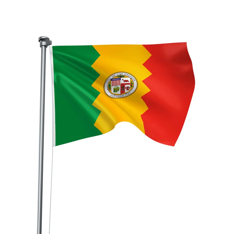 Gaslight Gatekeep Girlboss 5' x 3' Los Angeles California Flag Banner Polyester with Brass Grommets 150cm x 90cm