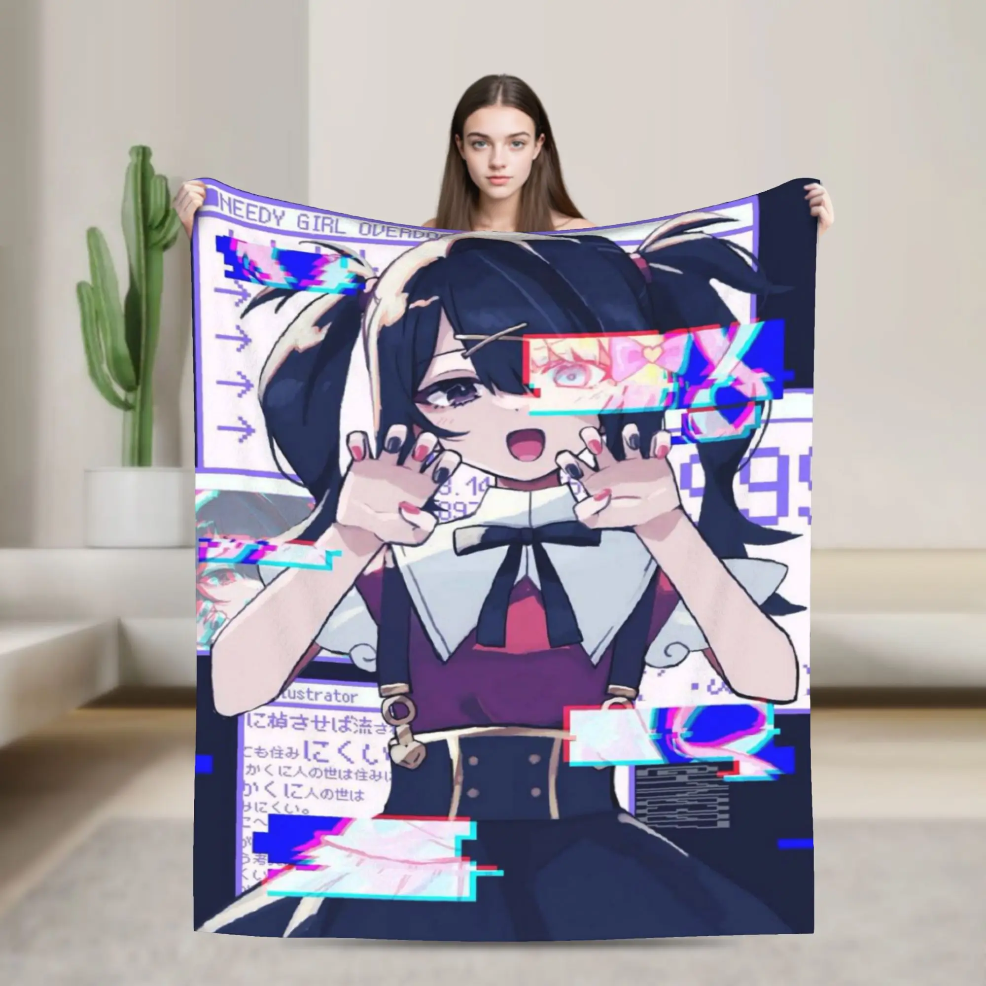 Needy Girl Streamer Overload Blankets Lightweight Thin Flannel Novelty Gifts  Throw Blankets Bedspreads