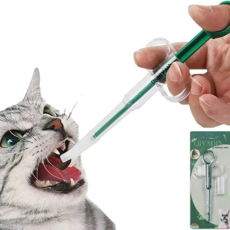 Pet Medicine Feeder Cat Tablet Syringe Feeder Soft Tip Dual Purpose Feeder Cat Pill Shooter Pet Pills Applicator Random Color