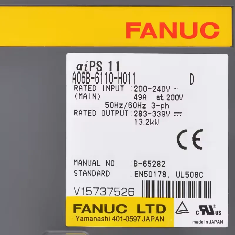 A06B-6110-H011 Fanuc Servo Drive Power Supply Module Tested Ok A06B6110H011