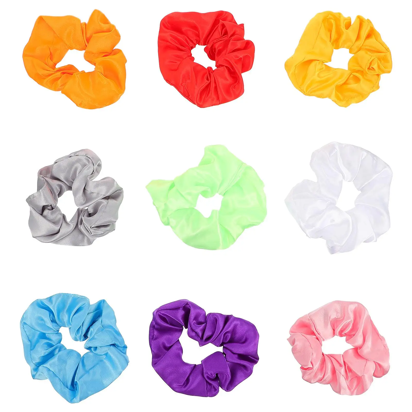 

9 Pcs Hair Rings LED Tie Elastic Fabric Accessories Women Party Halloween Bands Glow Gifts Stylish Hair Tools