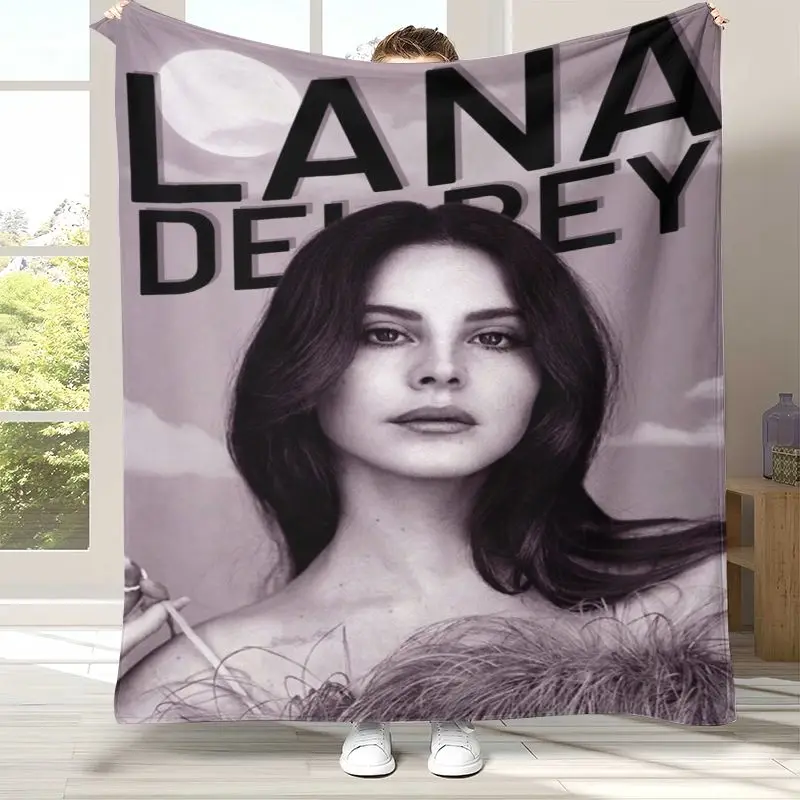 Singer Lana Del Rey Lizzy Grant Flannel Blanket,Ultra Soft Warm Plush Throw for Home Bedroom Bed Sofa Cover Office Camping gift