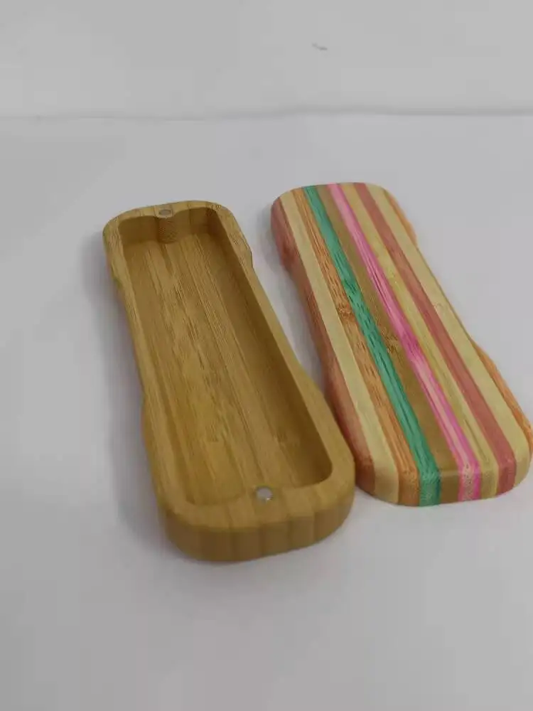 Creative Bamboo Wood Elementary School Student Stationery Storage Box Creative Pen Box Solid Wood Pencial Case