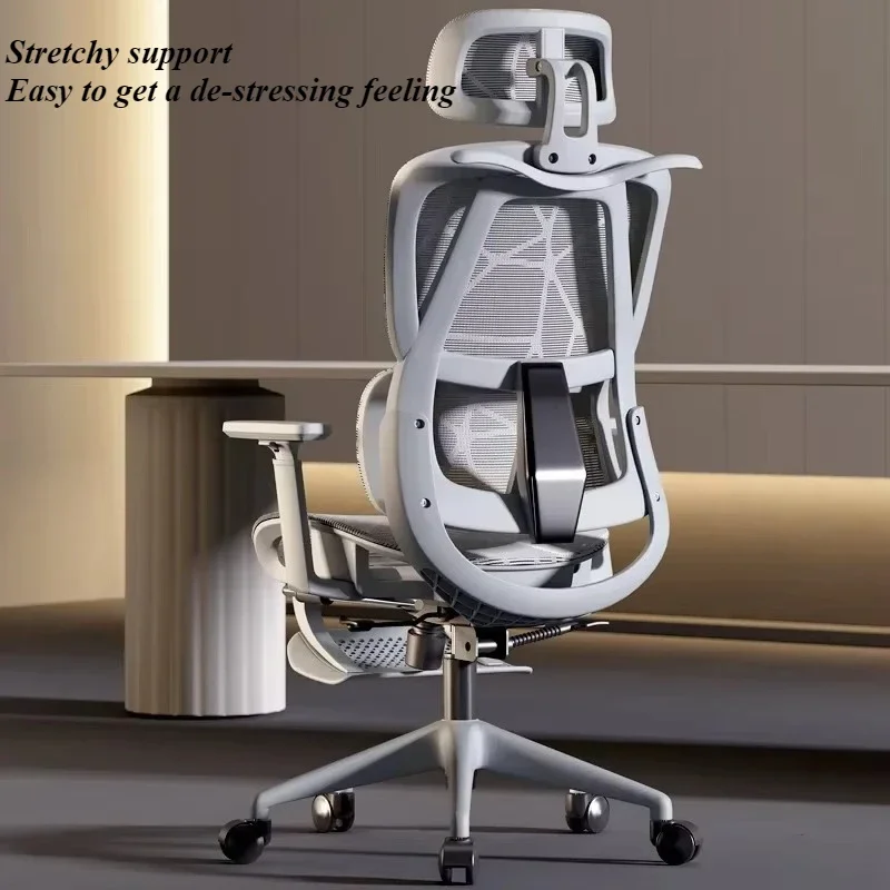 Office Chair Gaming Desk Ergonomic Computer Adjustable Armrests 3D Headrest Chair Lift Chair Back  Can Tilt Back with Foo Pedals