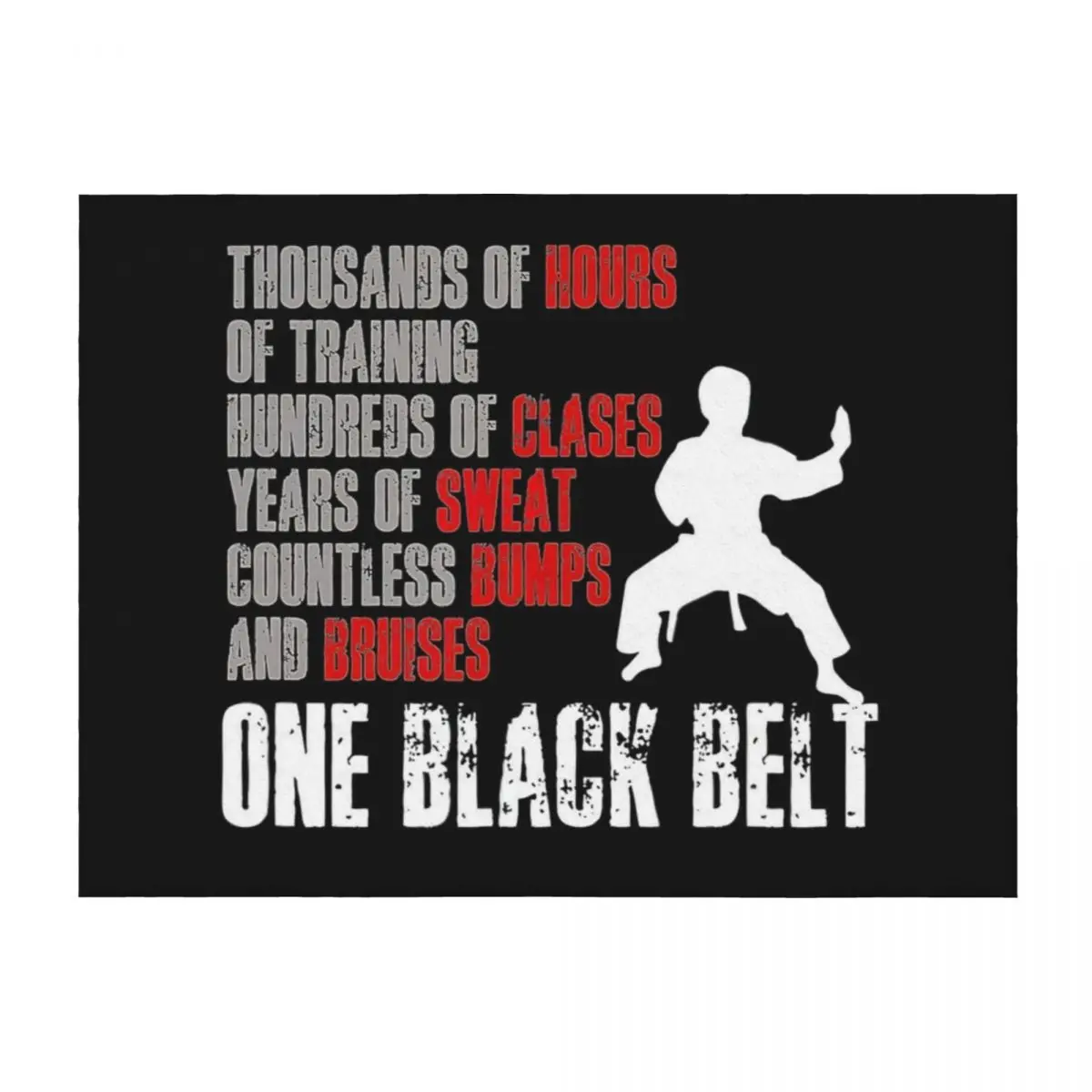 

One Black Belt Taekwondo Throw Blanket warm for winter Designers Blankets For Bed Fashion Sofas Blankets