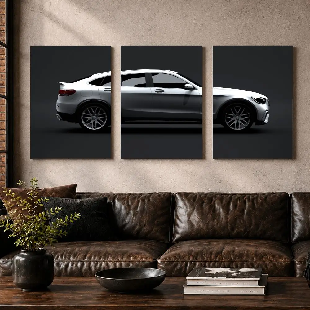 GLC 63S Performance SUV Framed Wall Painting Ready to Hang Canvas Poster for Bedroom Living Room Hallway Home Decor Gift