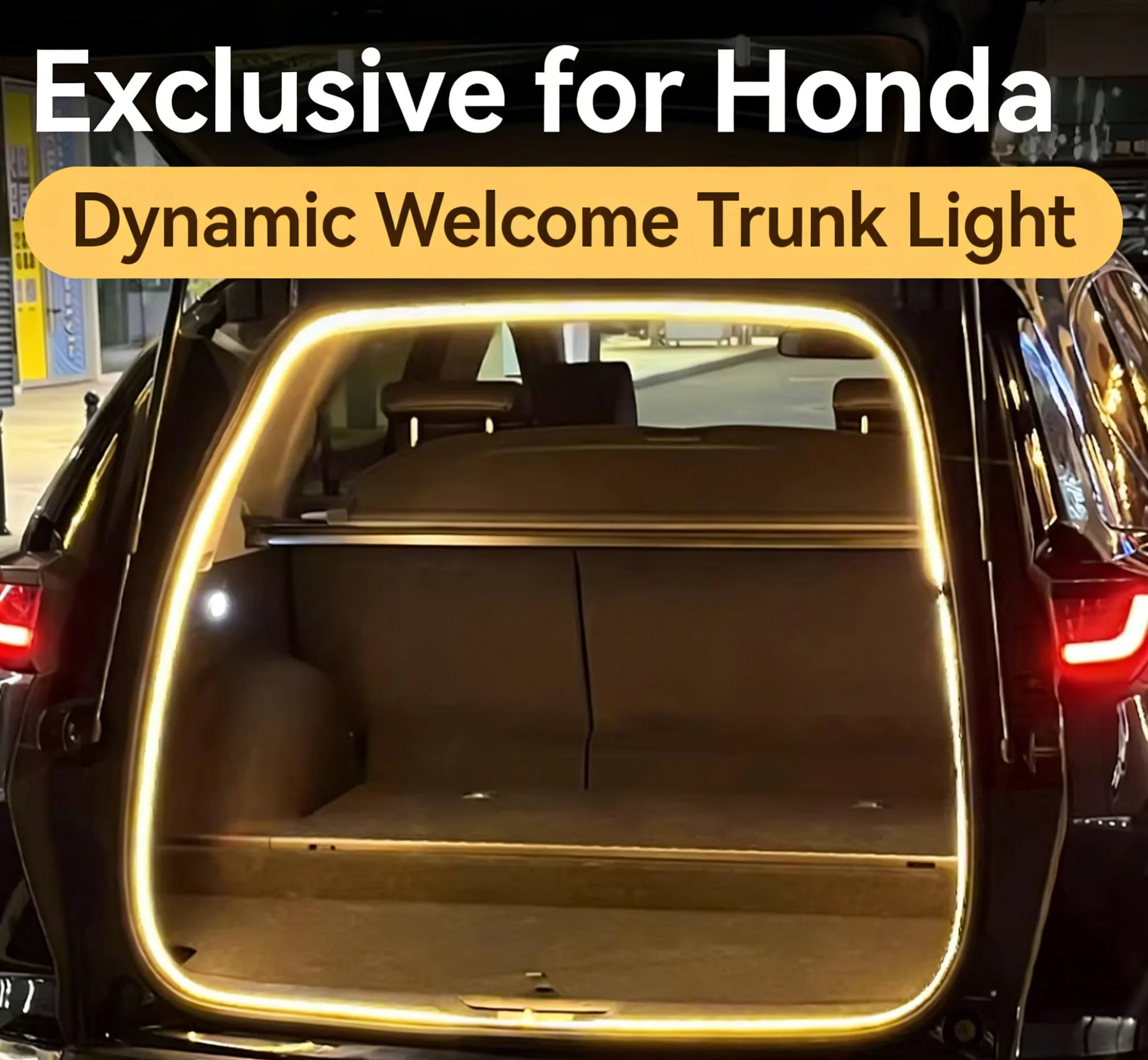 

For Honda Prologue etc. Rear Trunk LED Light Bar White Warm White Car Trunk Modified Atmosphere Lamp Lighting Strip