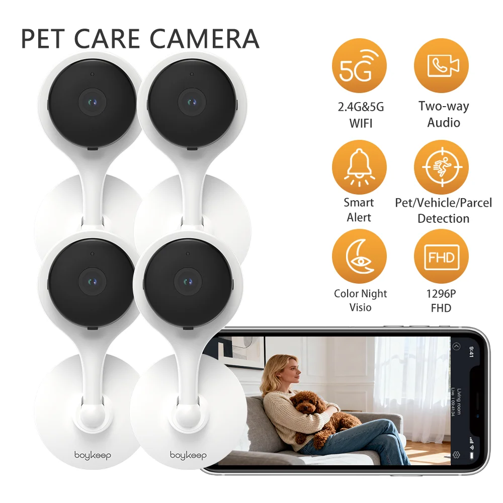 Boykeep IP Security Camera 3MP 2304x1296P IR Night Vision 2-