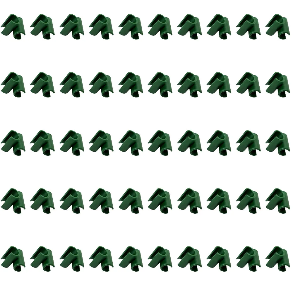 50pcs Plant Trellis Connector Clips Compatible with Garden Frame Rods for Fixed Greenhouse Film Brackets and Sun Screen Rods