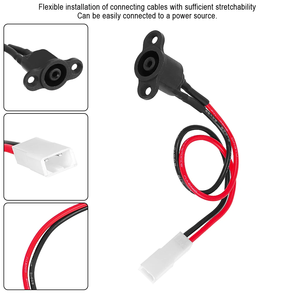 Lade Loch Wasserdichte Abdeckung mit Ladekabel Lade Port Elektrische Roller Für Xiaomi Mijia M365 Pro Roller Zubehör – Detail 4