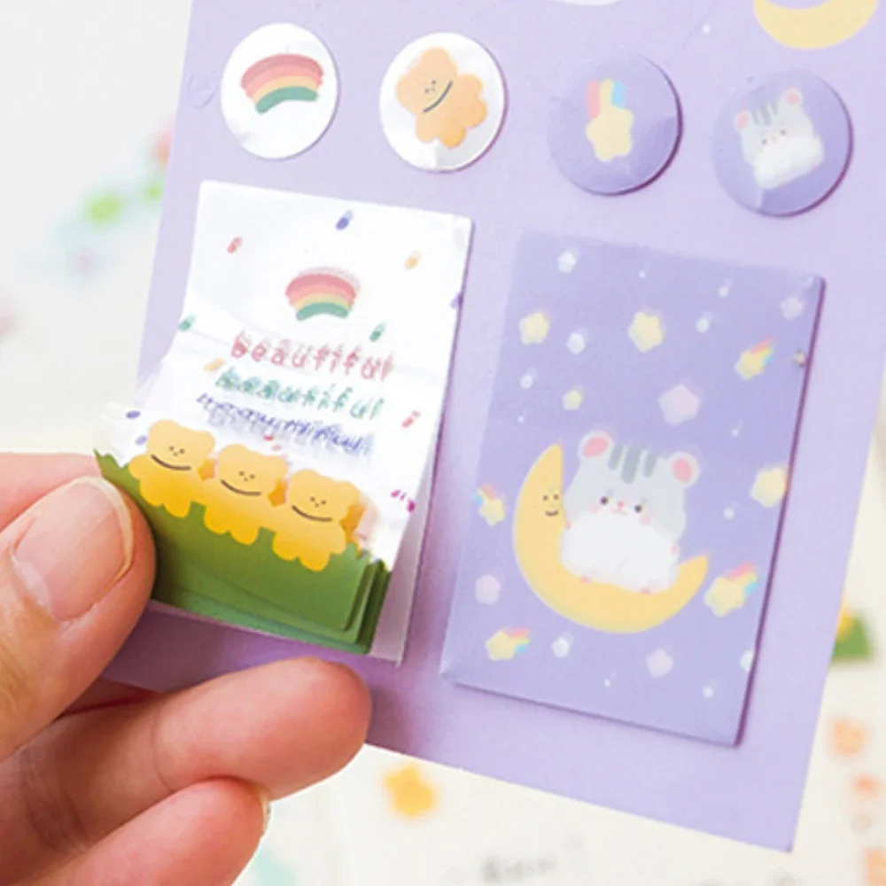 60/80 sheets/set Index Stickers Bookmarks Creative Kawaii Stationery Cartoon Reading Accessories Cute Bookmark Book Lover Gifts