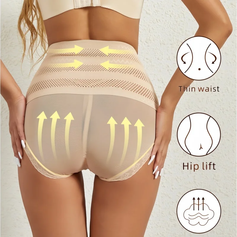 1PC Women High Waist Shapers Solid Color Tummy Control Panties Shapewear Lifting Hip Briefs Belly Tightening Underwear M-XXL