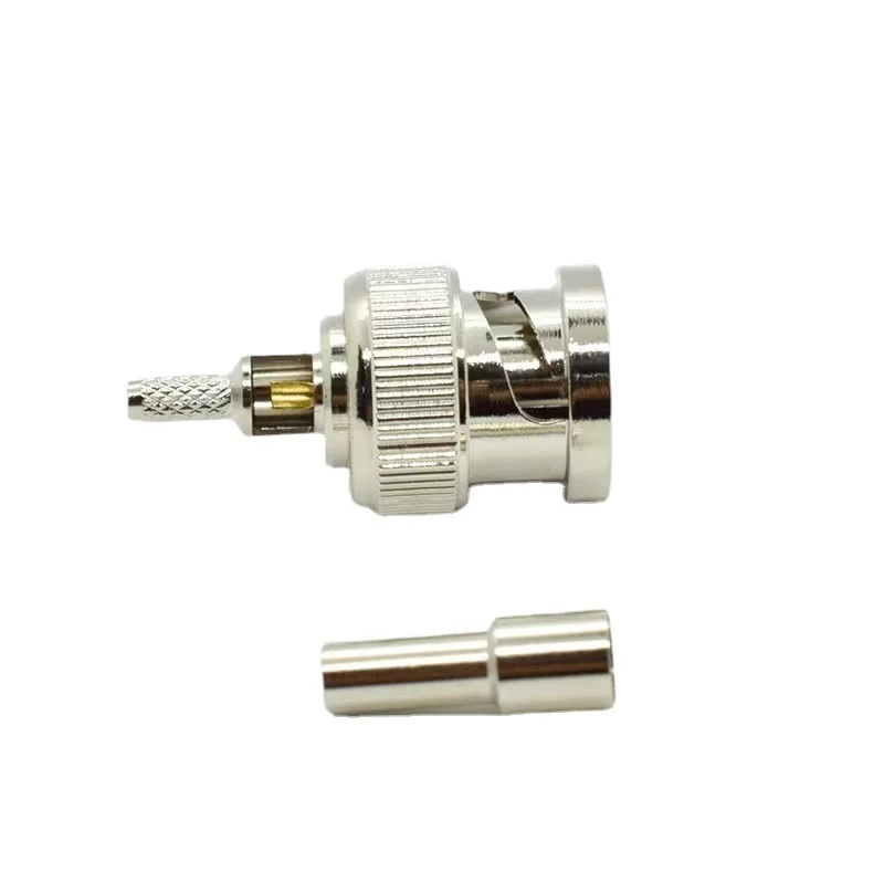 2-10PCS Q9 BNC Male Plug Connector Q9 BNC Male Crimp for RG174 RG316 RG179 Cable Coaxial Brass Copper Fast Delivery