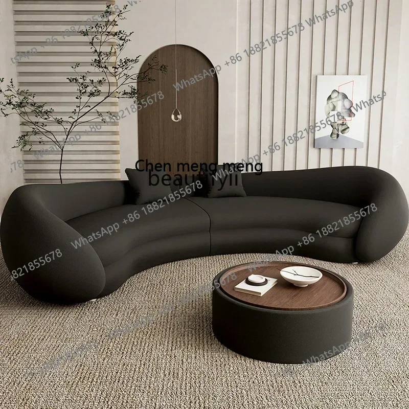 z183   Italian light luxury semi-circular curved sofa special-shaped senior designer beauty salon hotel reception