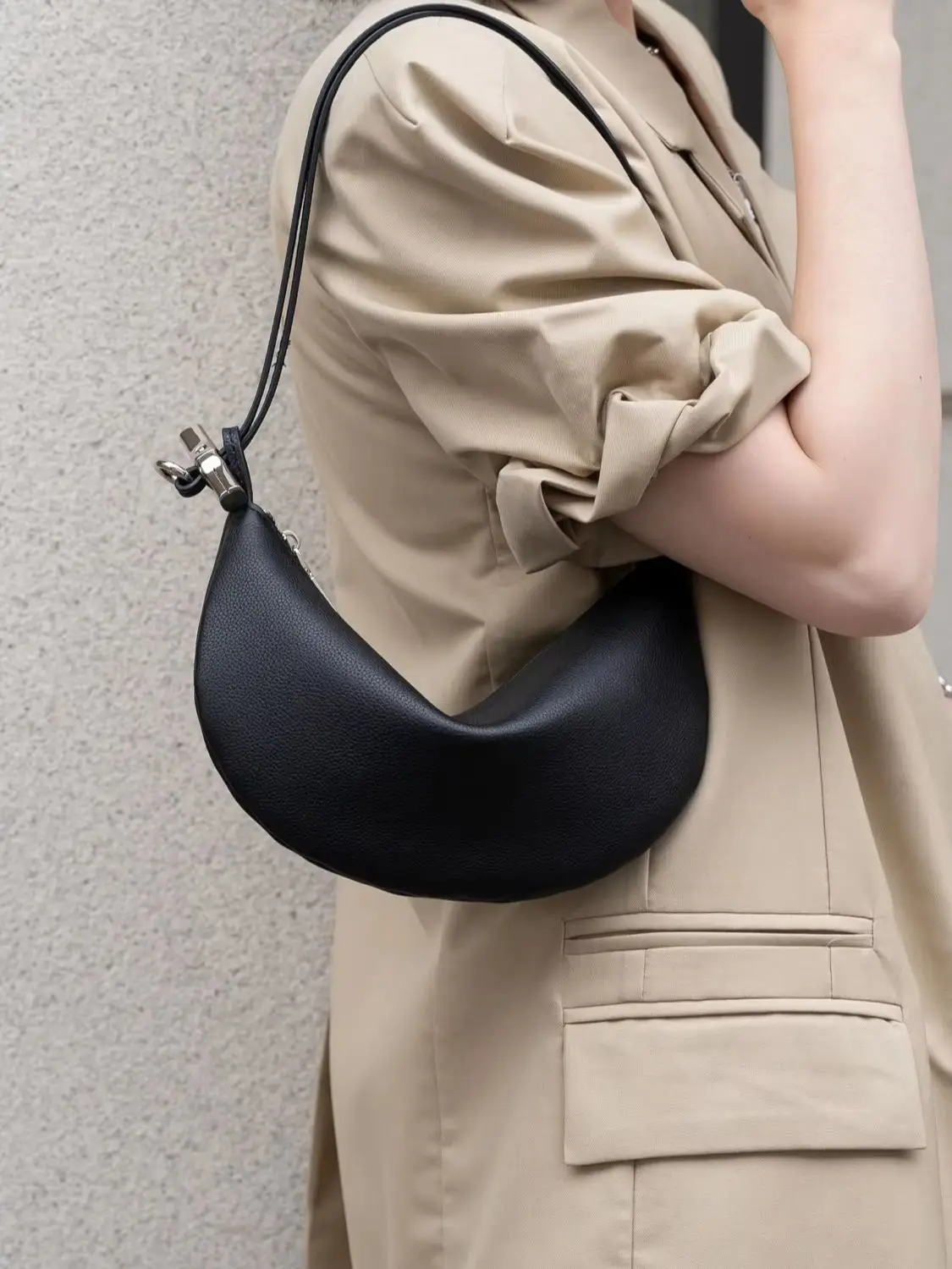 

Натуральная кожаная женская сумка-полумесяц класса люкс, дизайнерская, через плечо, из воловьей кожи, для женщин