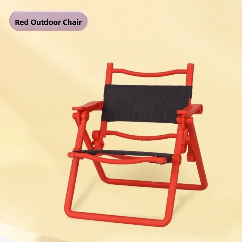 Cadeira dobrável para casa de bonecas, design dobrável, tamanho mini, estilo lazer, móveis para casa de bonecas, adereços para fotos, modelo de cadeira, acessórios para casa de bonecas