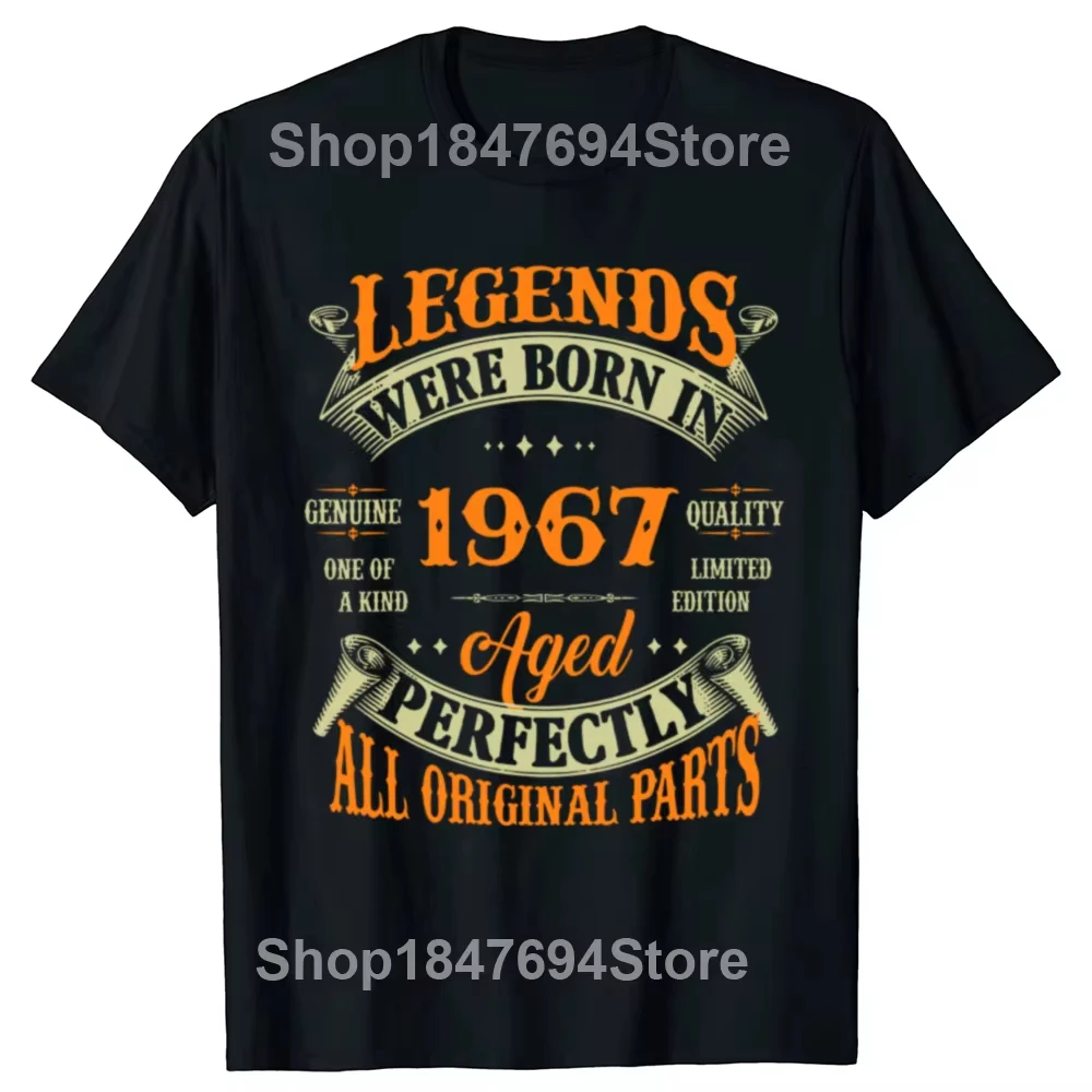 Made In 1967 T Shirts 57 Years Birthday Gift Funny Unisex Graphic Fashion New Cotton Short Sleeve O-Neck Harajuku T-shirt