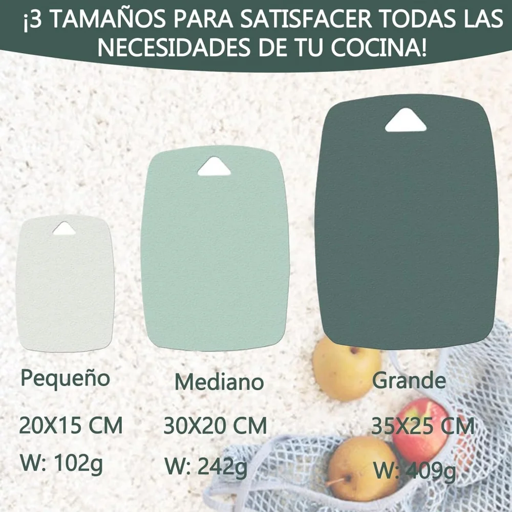 Antibacterial Cutting Board, Non-Slip Plastic Chopping Board for Vegetables Fruits Baby Food, Mold Proof Kitchen Board