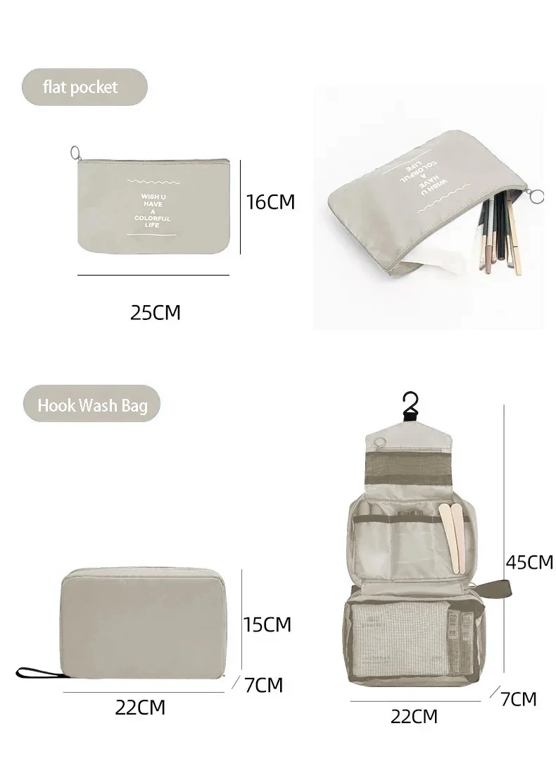 7/10 Teile/satz Reise Veranstalter Lagerung Taschen Koffer Verpackung Würfel Fällen Tragbare Kleiderschrank Gepäck Kleidung Schuh Beutel Falten – Detail 10