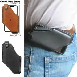 1pc PU Waist Bag men Waist Pack Waist Bag Funny Pack Belt Bag Outdoor Men Chain Waist Bag For Phone Loop Holster Case Wallet