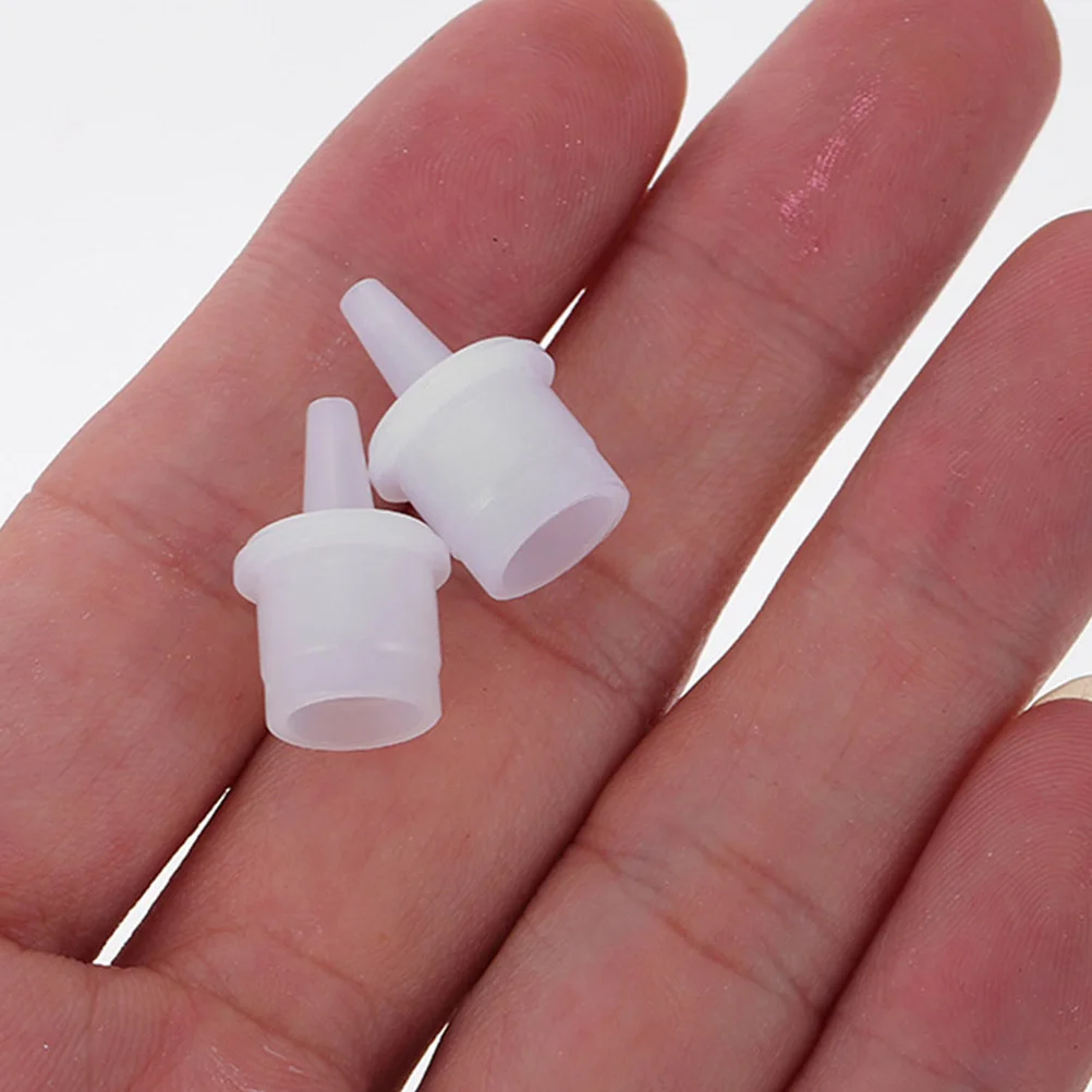 60 Stück Wimpernkleber-Flaschendüsen, Ersatzkappen, hochwertiges PP-Material, universelle Kleberflaschen-Mundspitzen für die Wimpernverlängerung