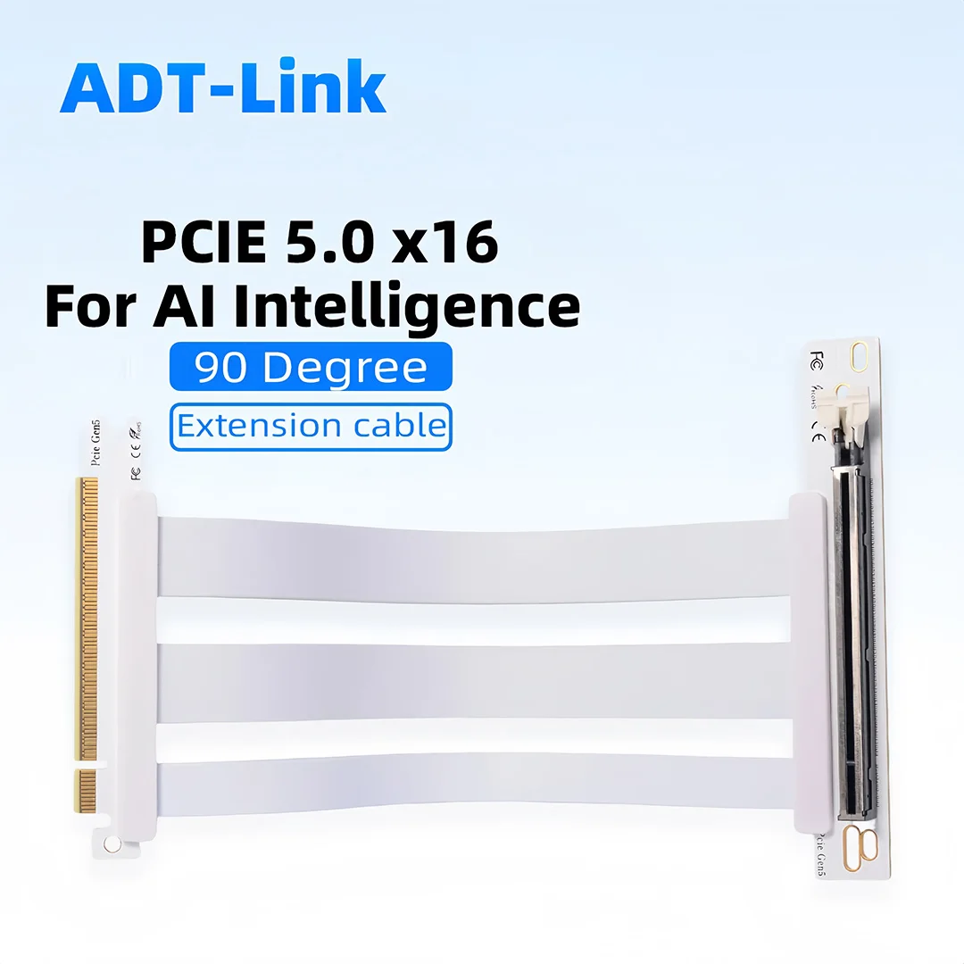 PCIE 5.0 X16 16x Graphics Card Extension Cable  90  / 180 Degree Adapter Riser Supports N-card 50 Series for AMD90 Series GPU