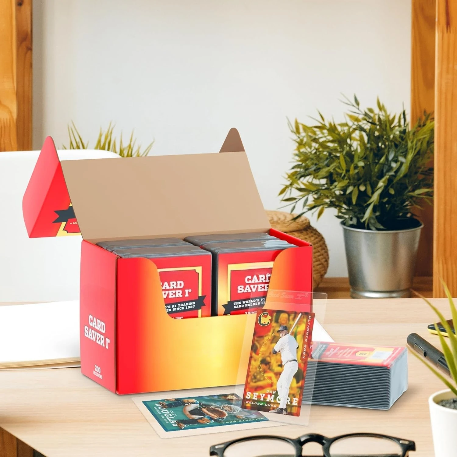 Saver de tarjetas 1-2000 unidades - Tarjetero semirrígido, protectores de tarjetas comerciales - Saver de tarjetas aprobado por PSA para béisbol, comerciales, a la venta