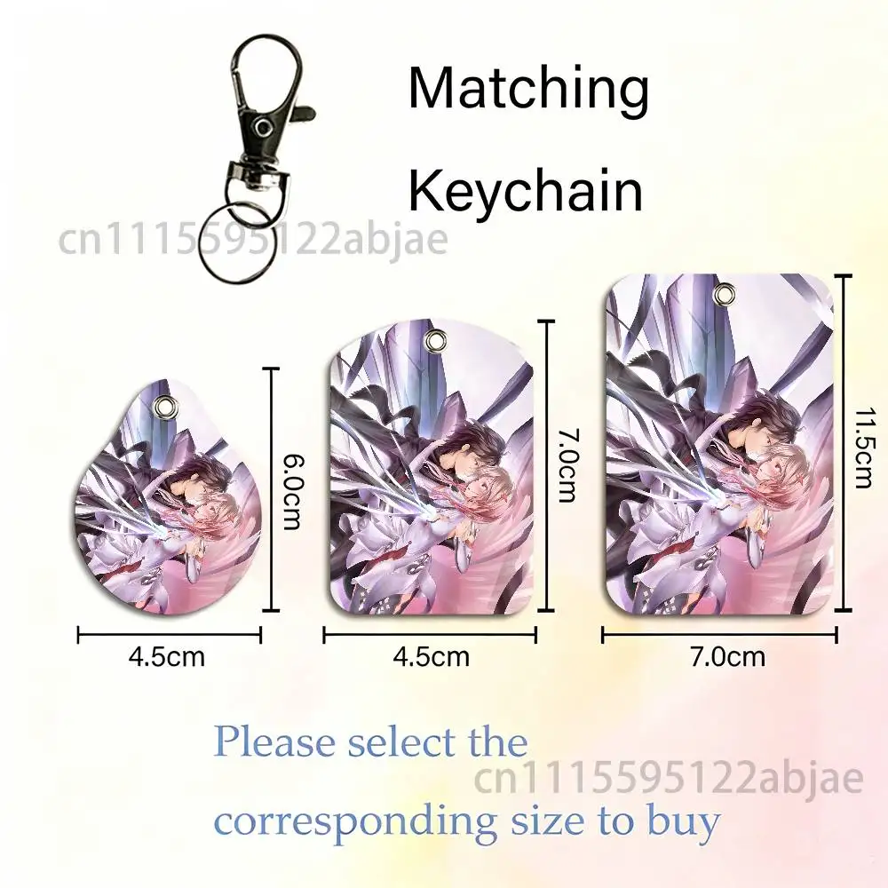 G-Guilty Crown Card Case Leather Card Holder Keychain Key Ring Transportation Card Case With Lanyard view 6