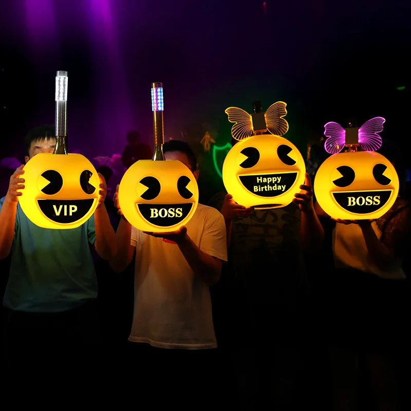 أحدث صمام ثنائي باعث للضوء، فانوس اليقطين، دلو الثلج، حامل عرض زجاجة النبيذ، ديكور حفلات الهالوين الأمريكية #4