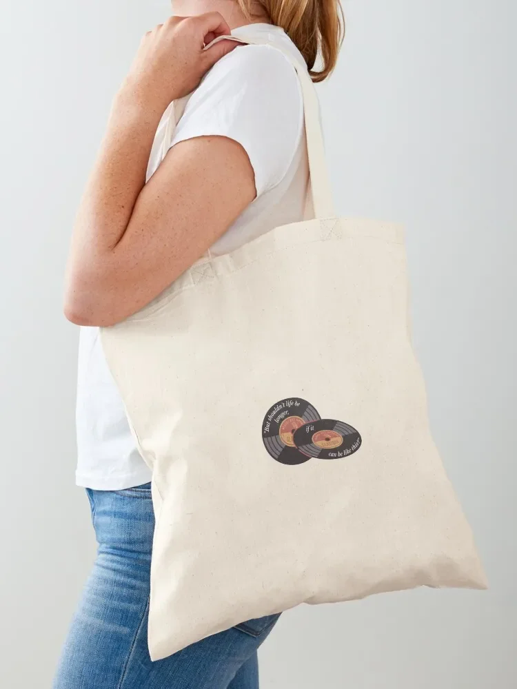 

ATYD quote vinyl record Tote Bag Custom bag shopper bag women canvas shopper women custom canvas