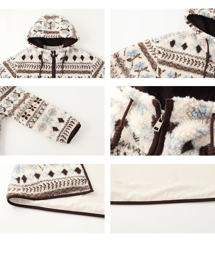 Vega Chang New Winter Women's Jacket, Lazy Style Imitation Lamb Wool Warm Cotton Clothing