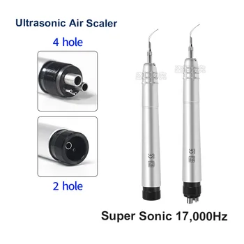 Dental Ultrasonic Air Scaler Teeth Cleaning 2/4 Holes Handpiece Teeth Whitening Cleaner Dentist Lab Clinic with 3 Tips